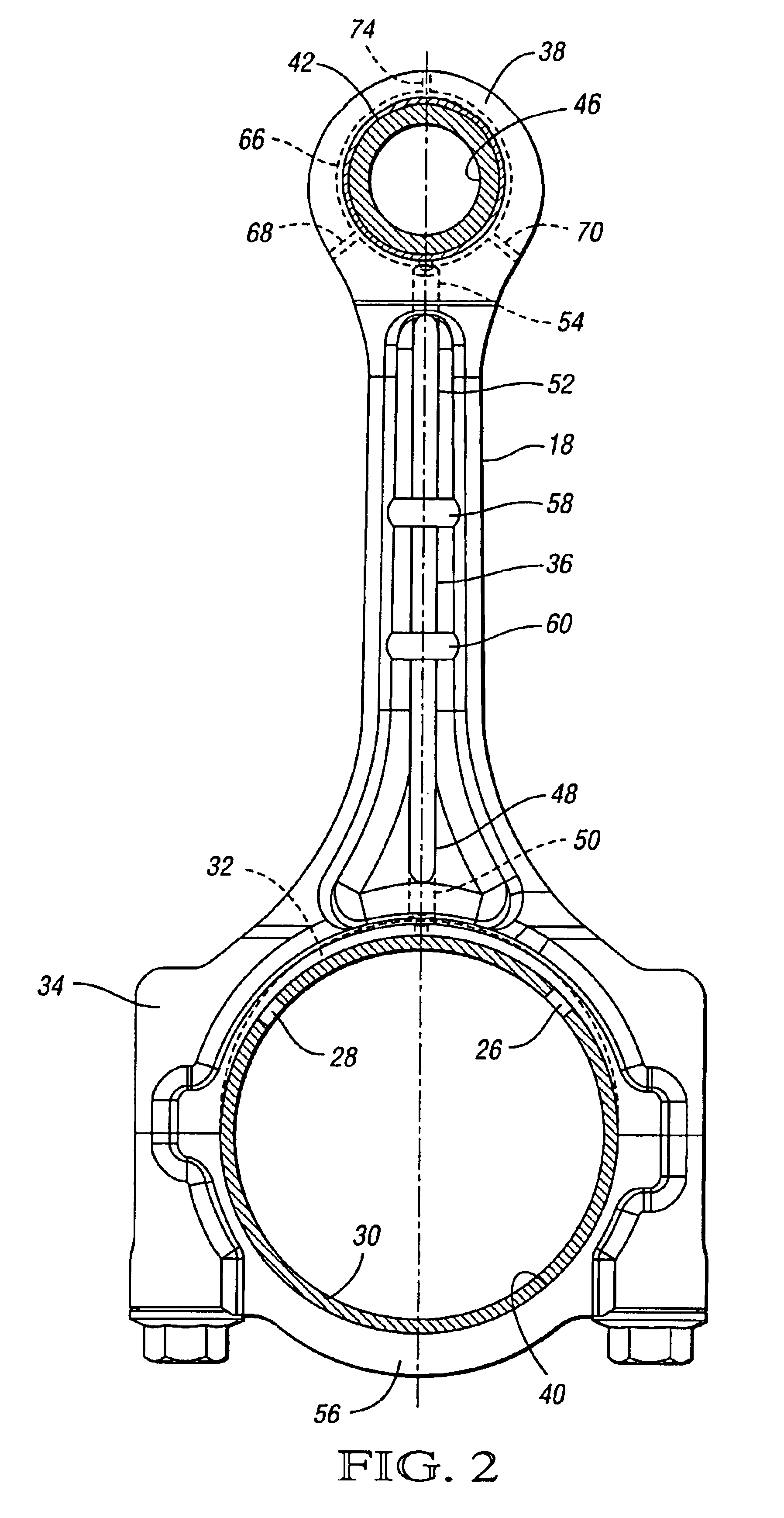 Connecting rod with lubricant tube