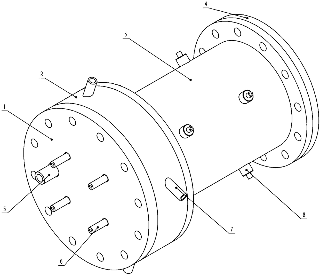 Double combustion chamber device for burning aluminum particles and water