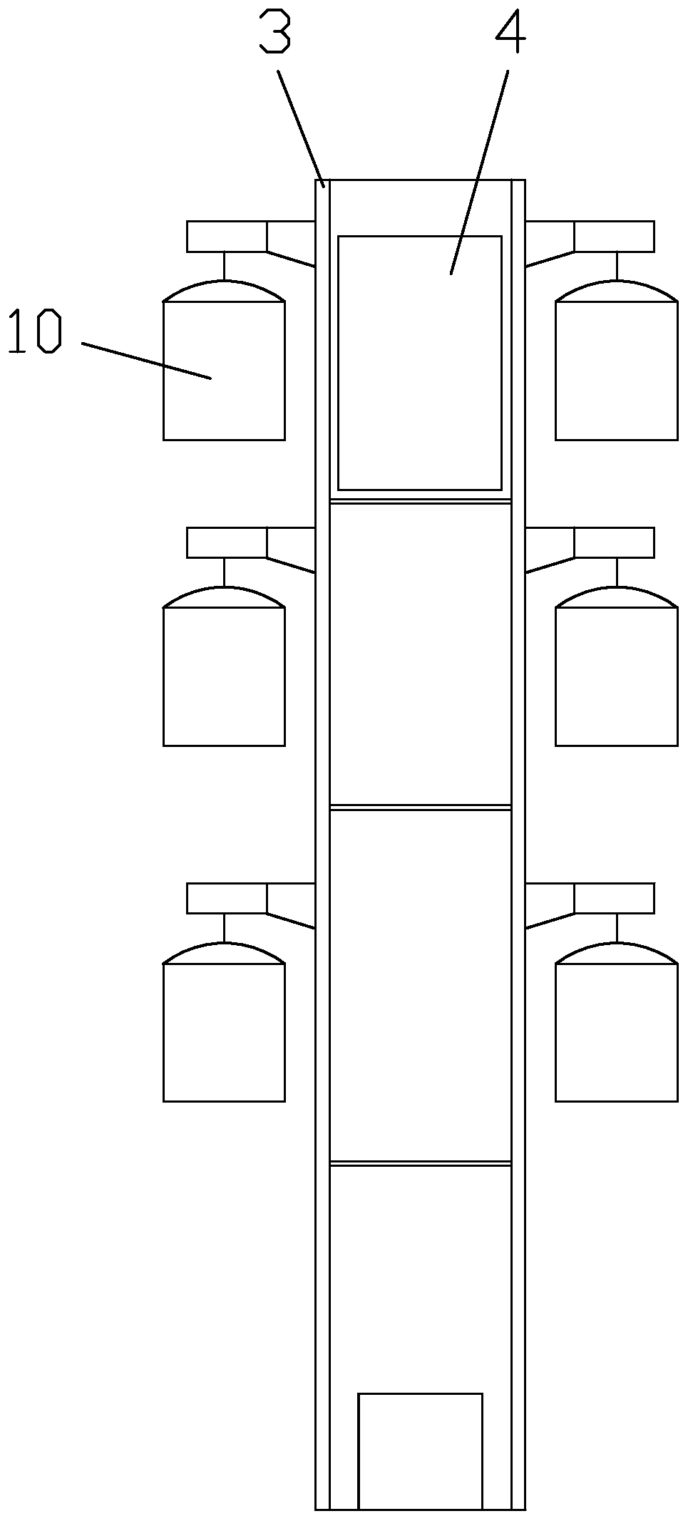 An aerial rail tram station system