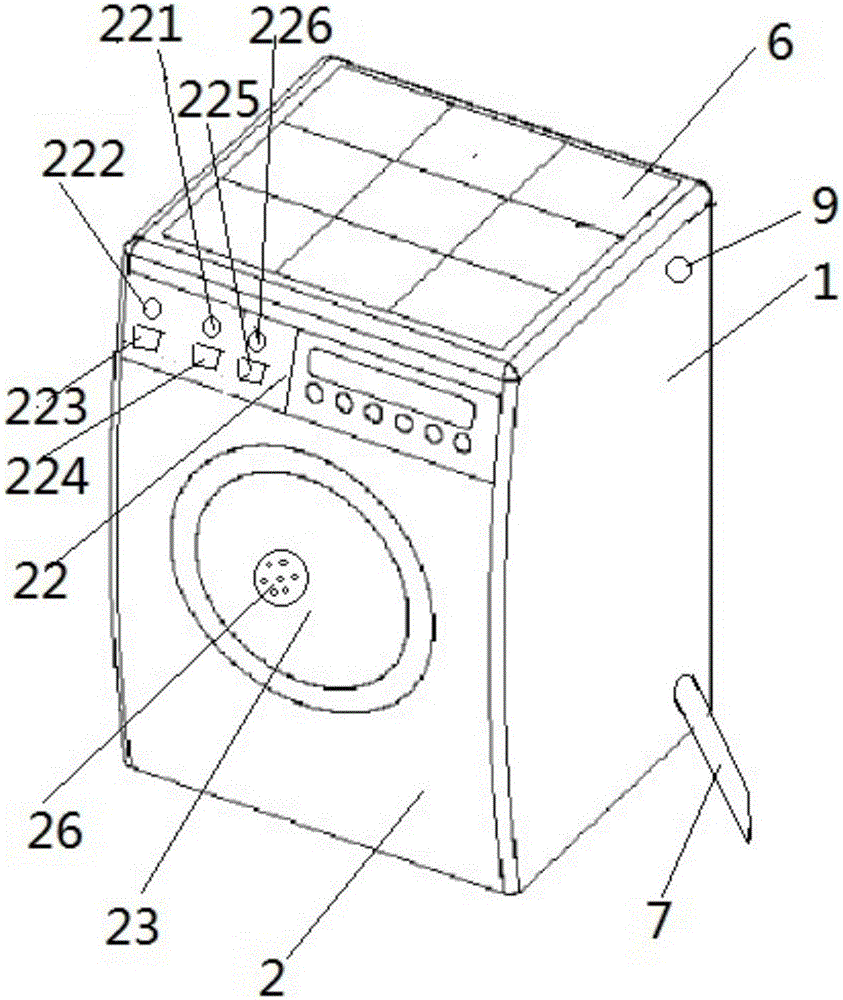 Roller washing machine with long-acting ventilation and disinfection functions