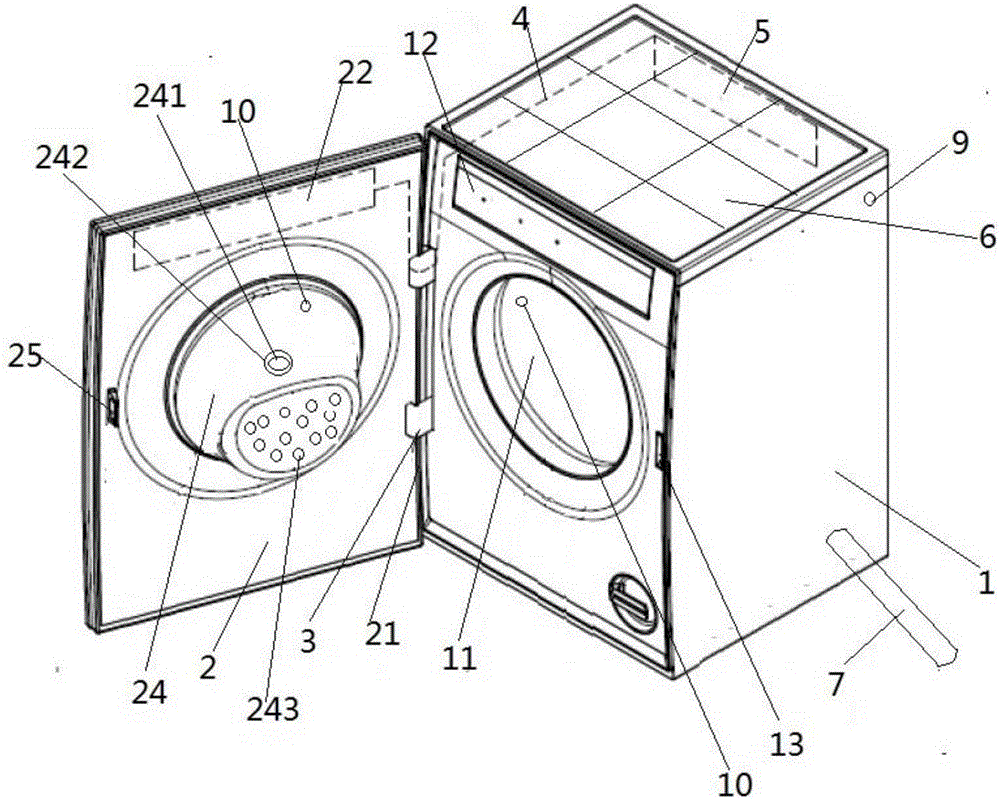 Roller washing machine with long-acting ventilation and disinfection functions