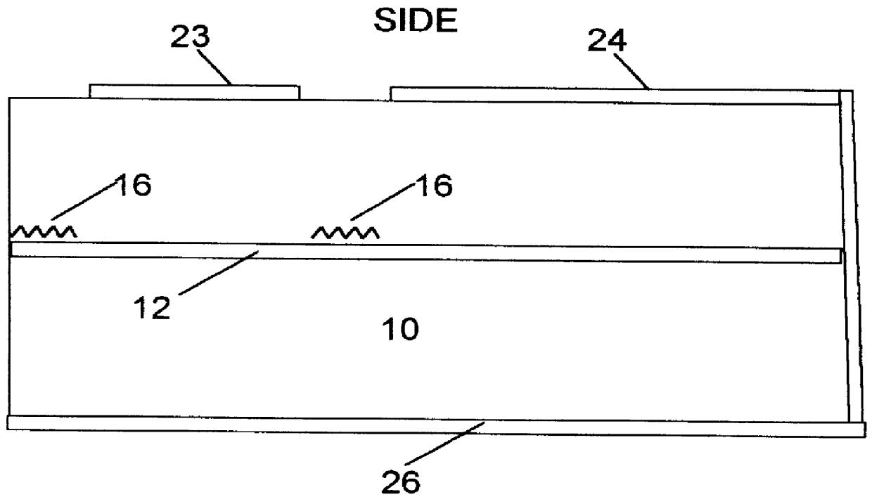 Trumpet-flared monolithically integrated semiconductor laser amplifier