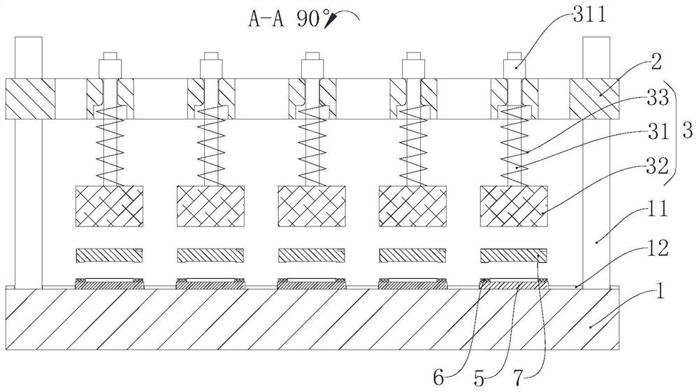 Gallium nitride power module packaging method and pressurizing device