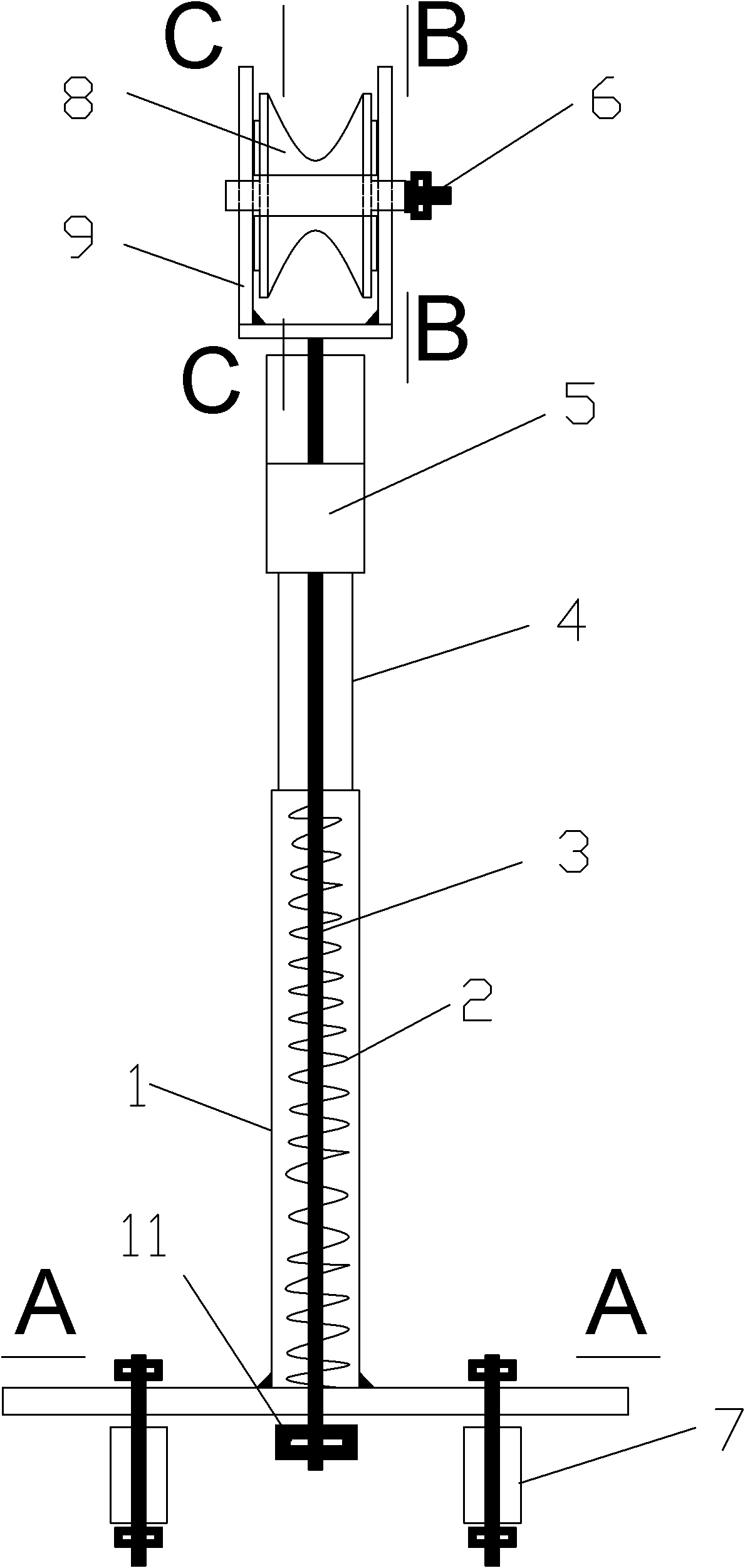 Portal crane current collector