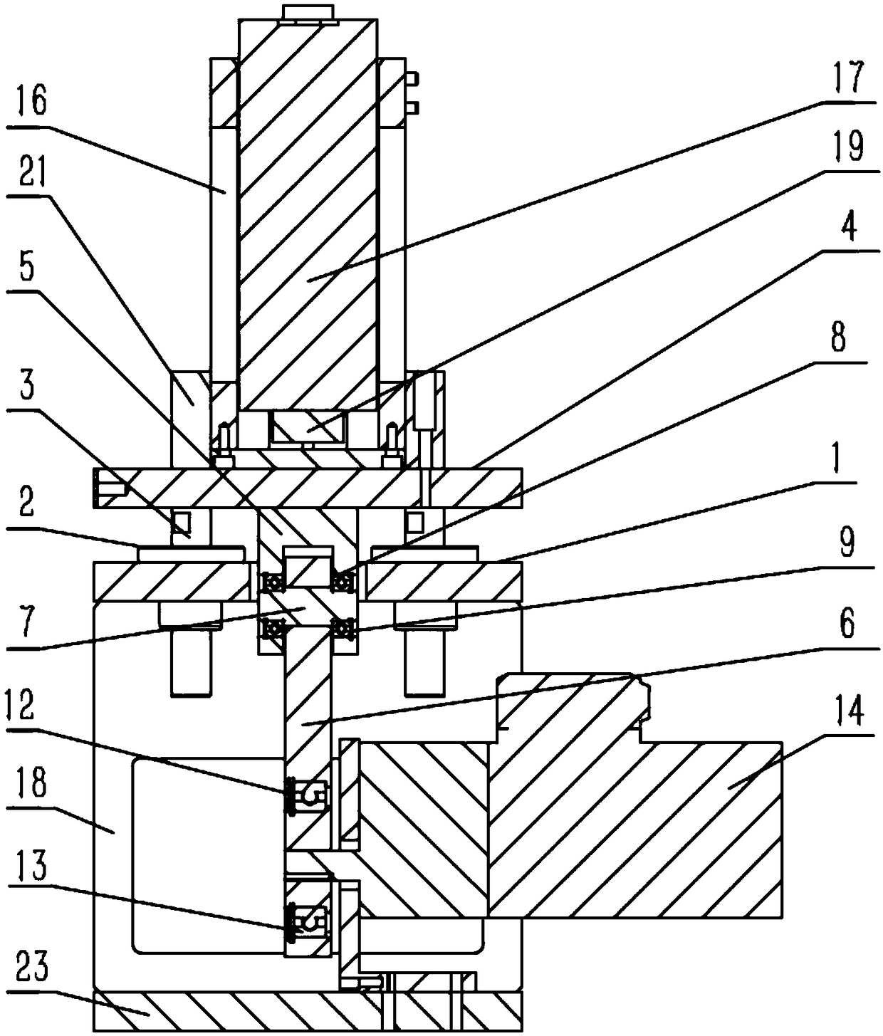 A battery liquid injection vibrating device