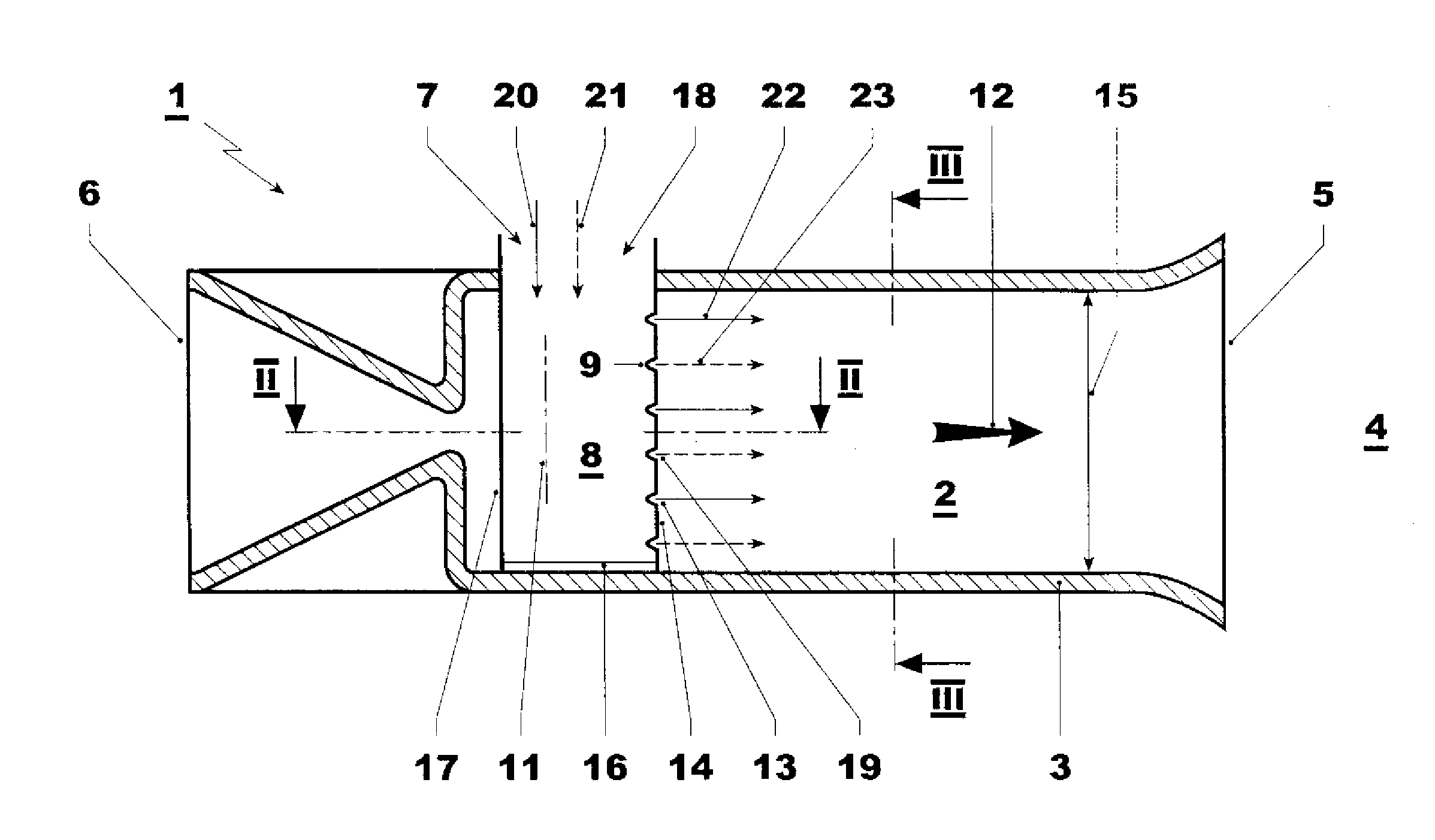 Burner for a second chamber of a gas turbine plant