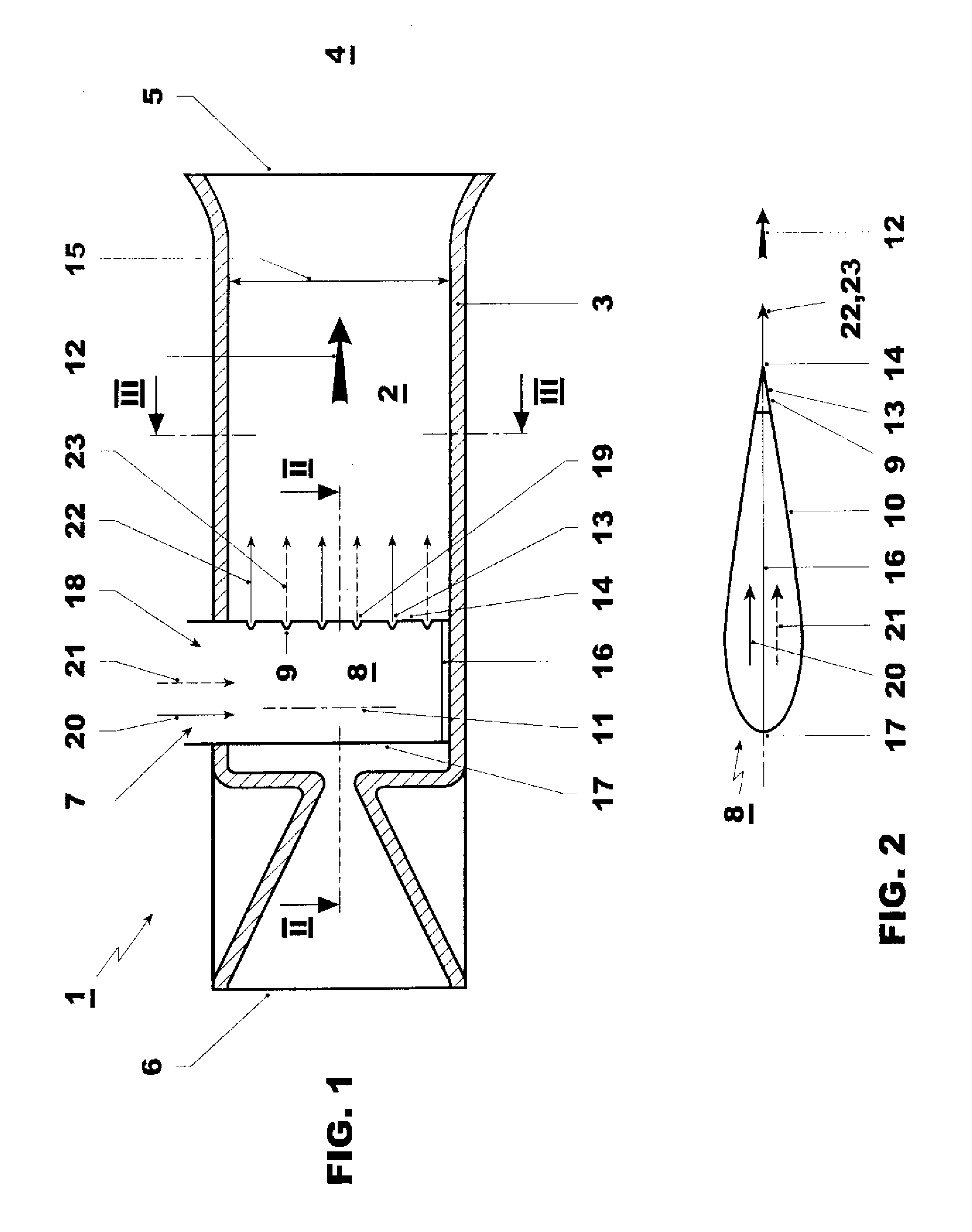 Burner for a second chamber of a gas turbine plant