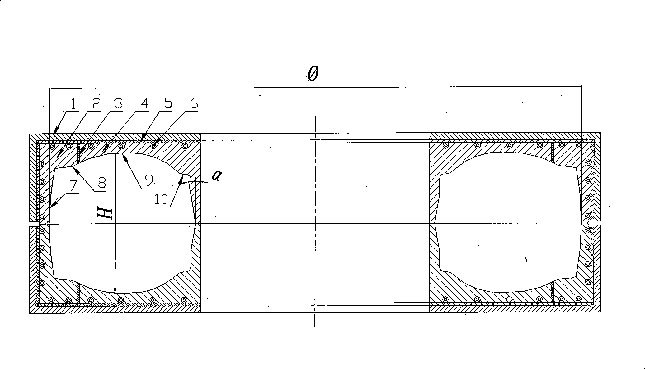 Retreaded tyre vulcanization die