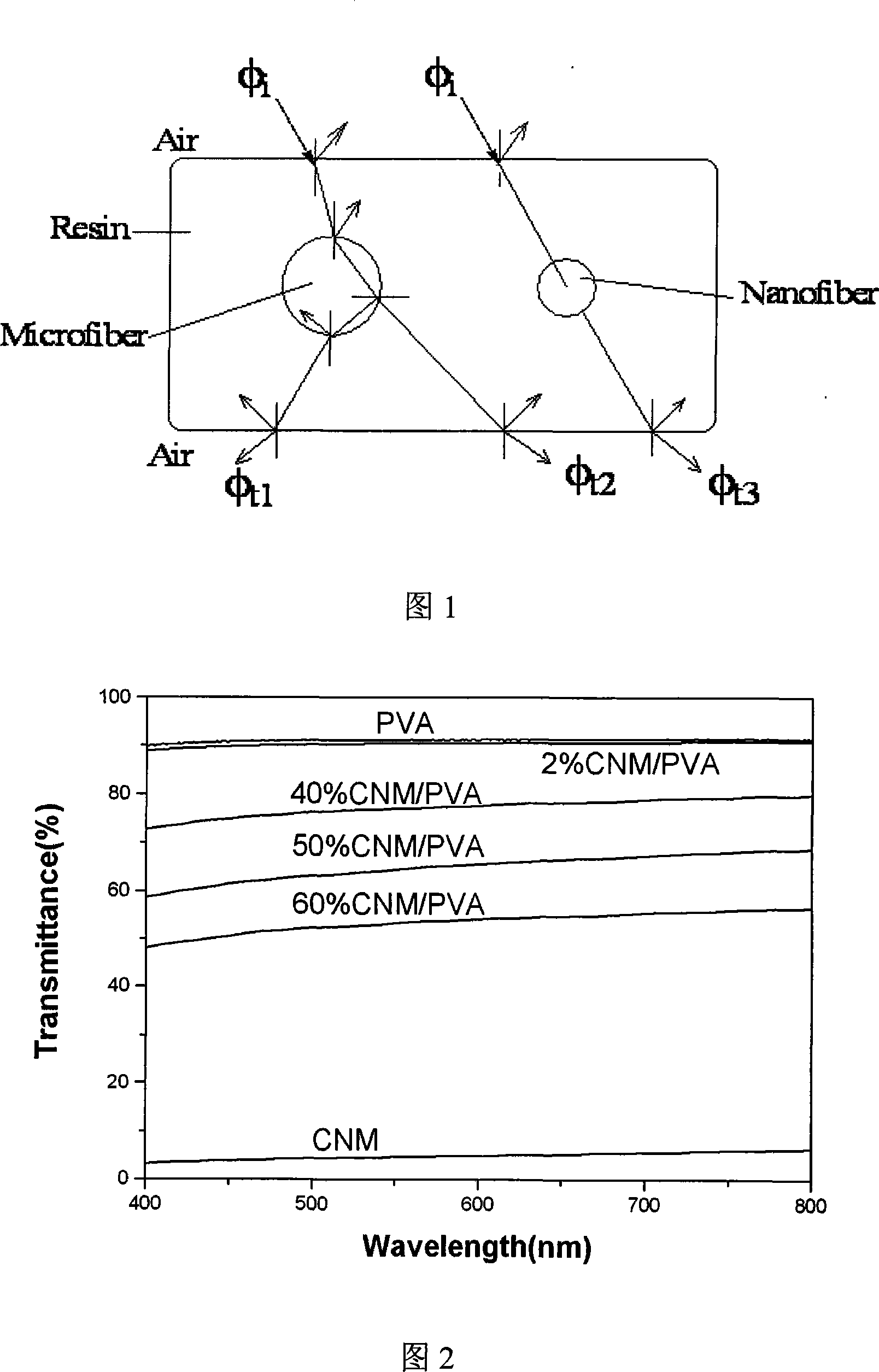 Preparation of nano fibre reinforcement composite resin with high transmittance