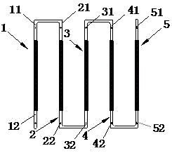 A plurality of conjoined led wicks and the three-dimensional light-emitting pattern led bulb formed by them