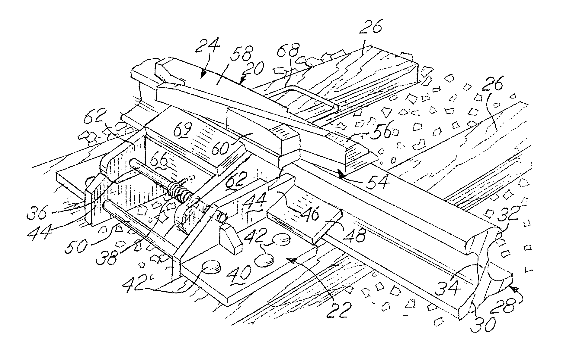 Hinged derail with assisted manual lifting and method for constructing