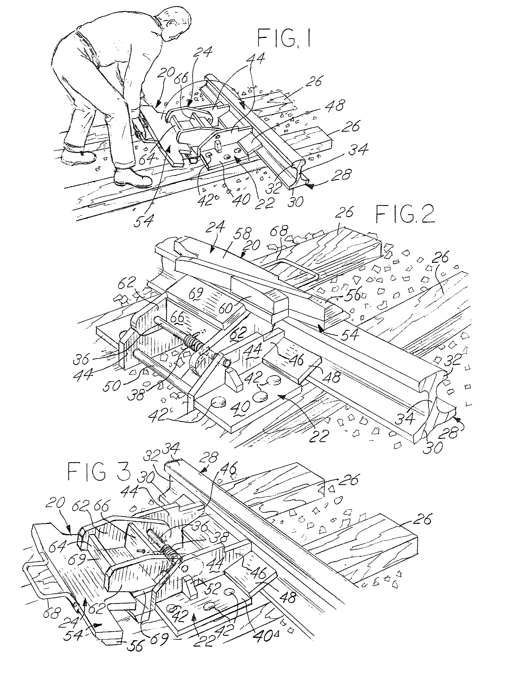 Hinged derail with assisted manual lifting and method for constructing