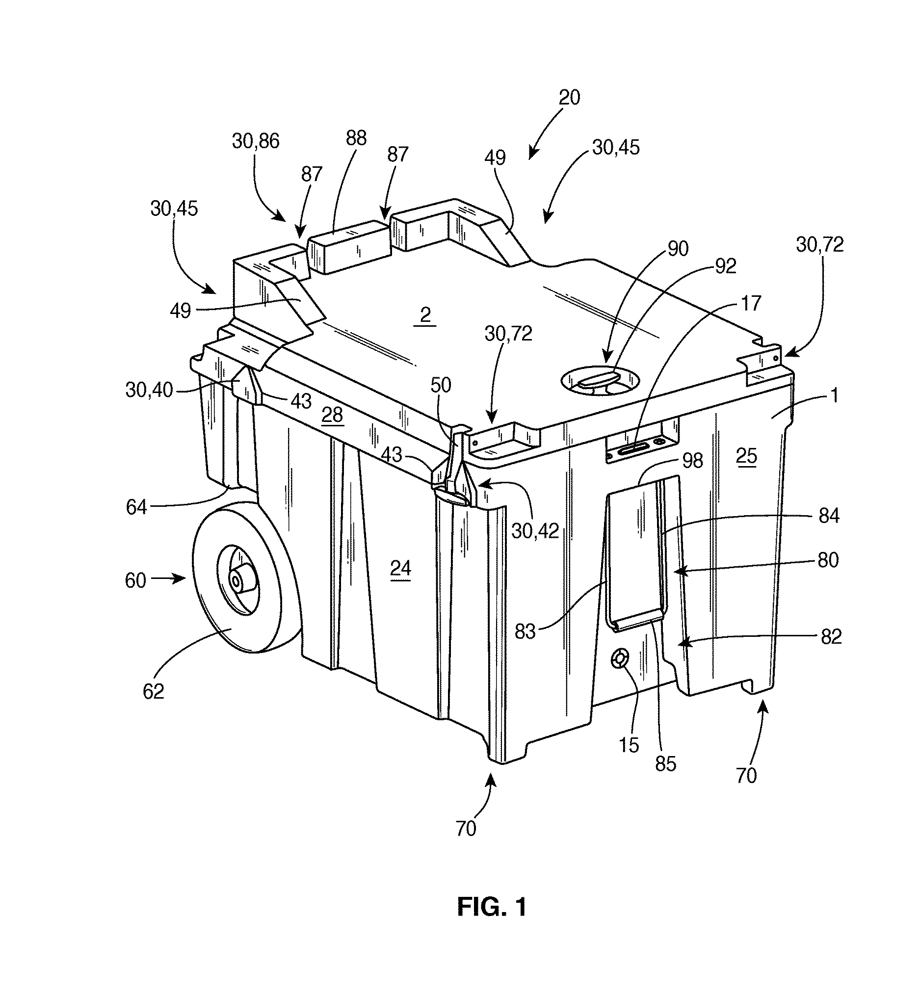 Nesting container assembly