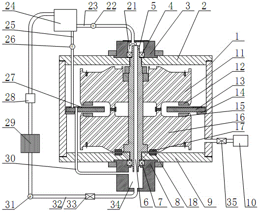 Cooling system of flywheel energy storage device