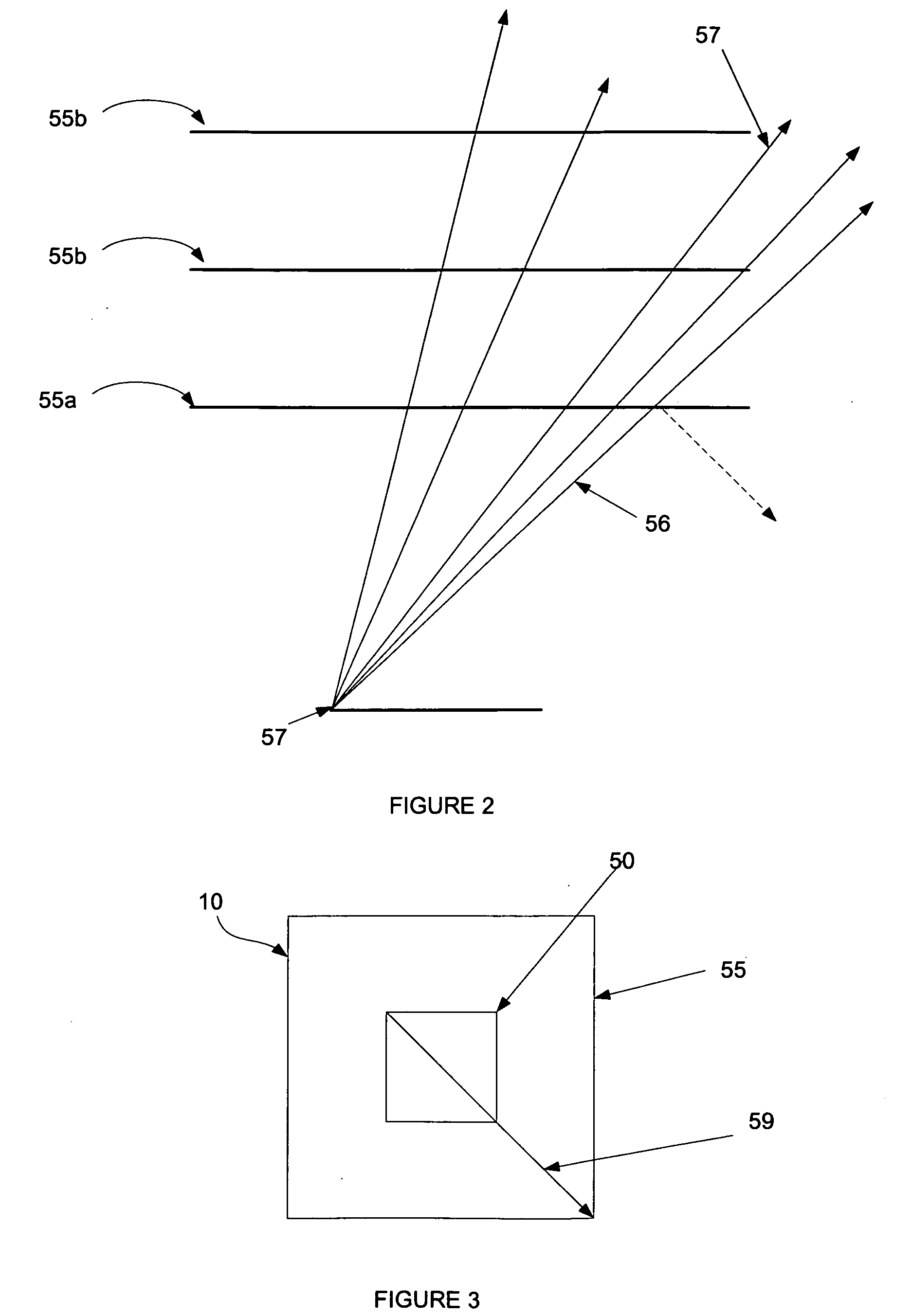 Separate optical device for directing light from an LED