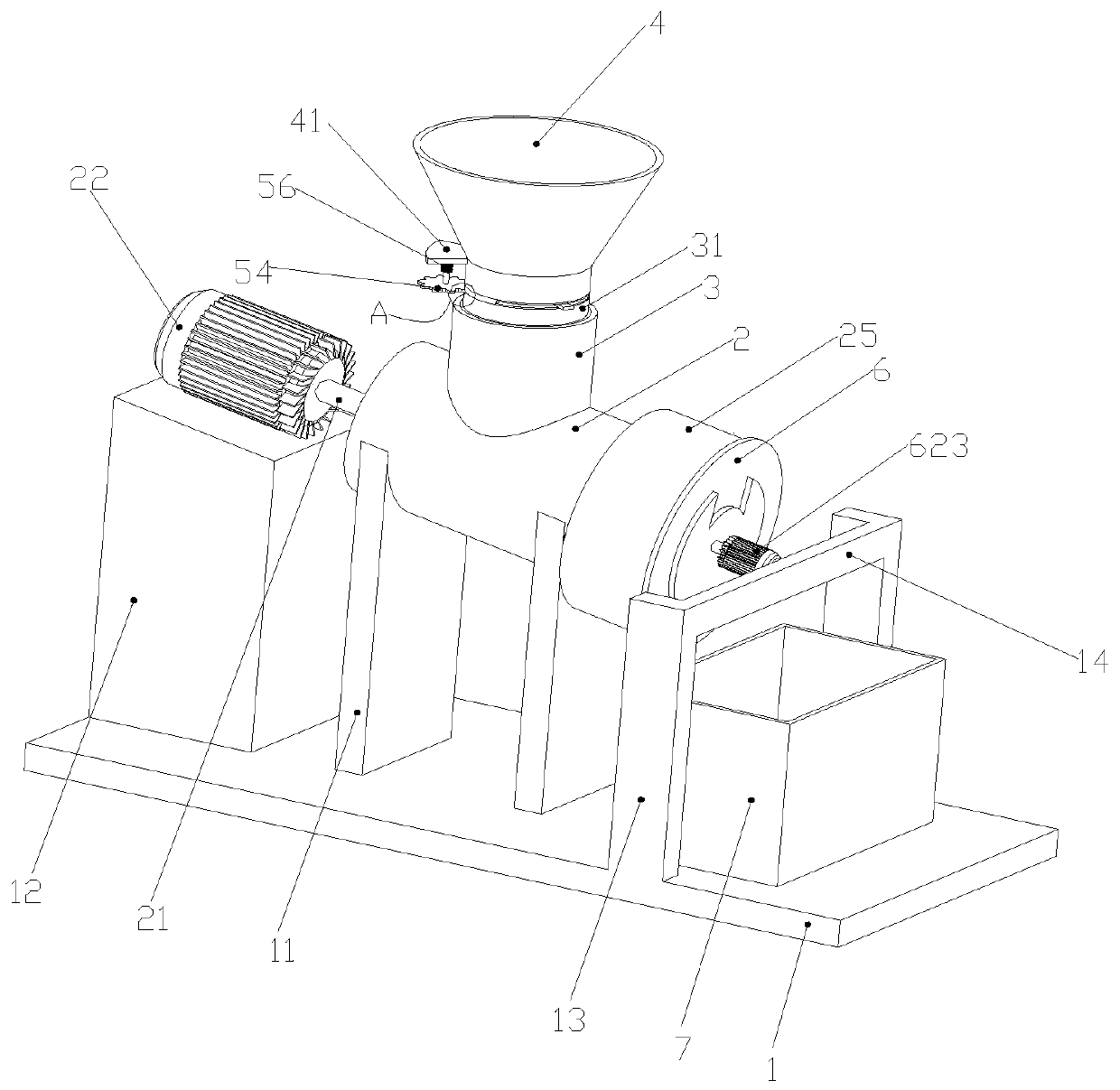 Full-automatic continuous automatic feeding and discharging tea leaf stir-frying machine and using method thereof