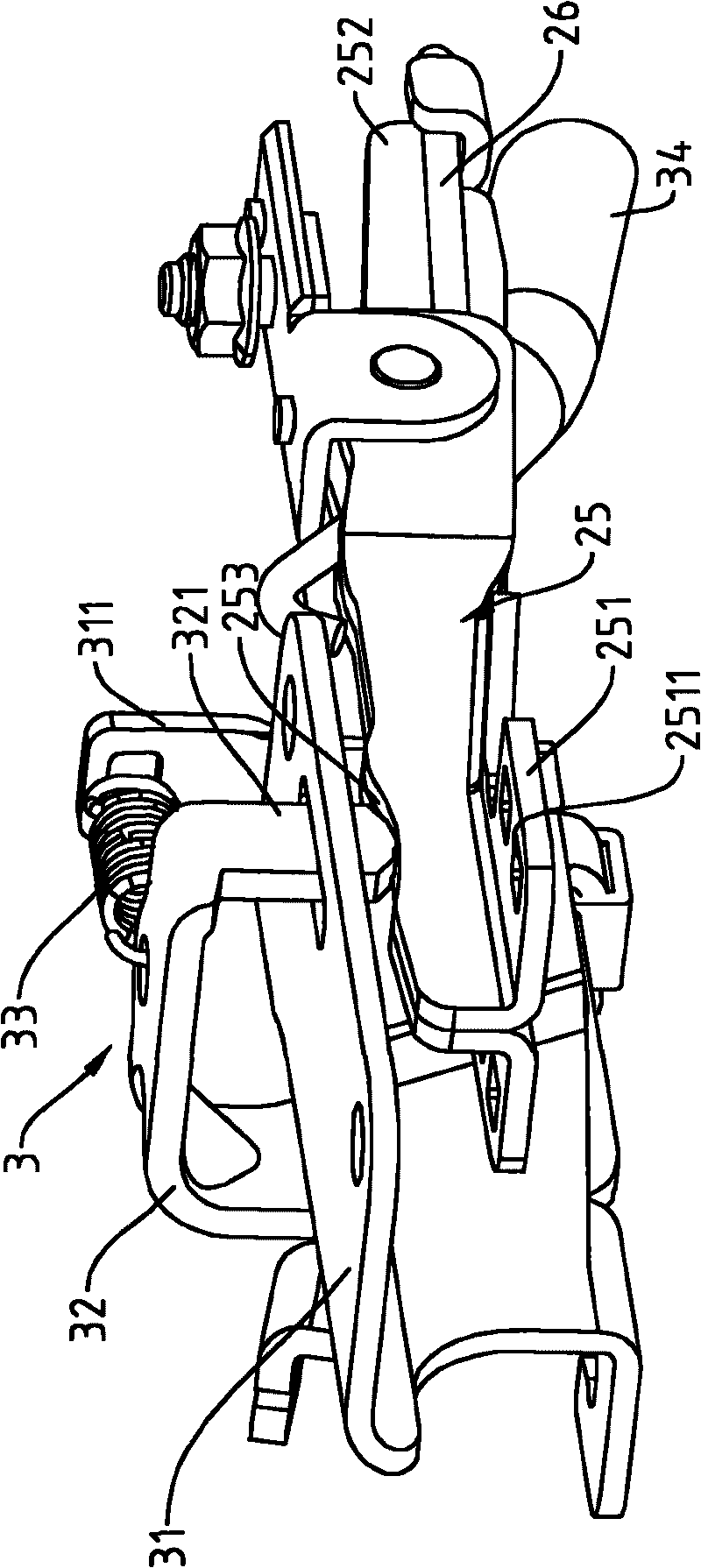 Manually sliding adjusting device of chair