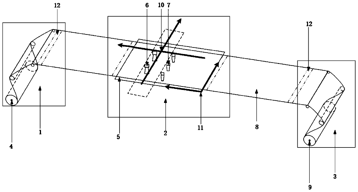 Alignment method of maskless laser direct writing lithography device during sheet-to-roll producing