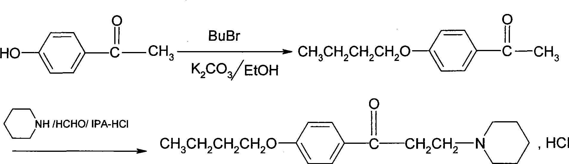 Novel method for synthesizing dyclonine hydrochloride