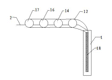 Rear feed creel device of roving machine for short fibers