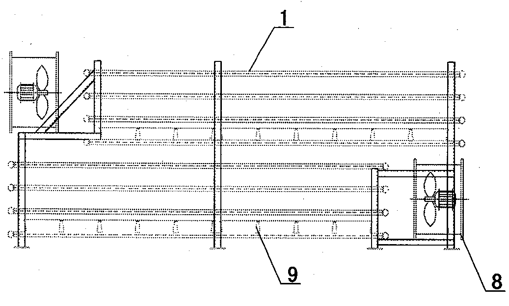 Mixed-flow shelf freezer for boats