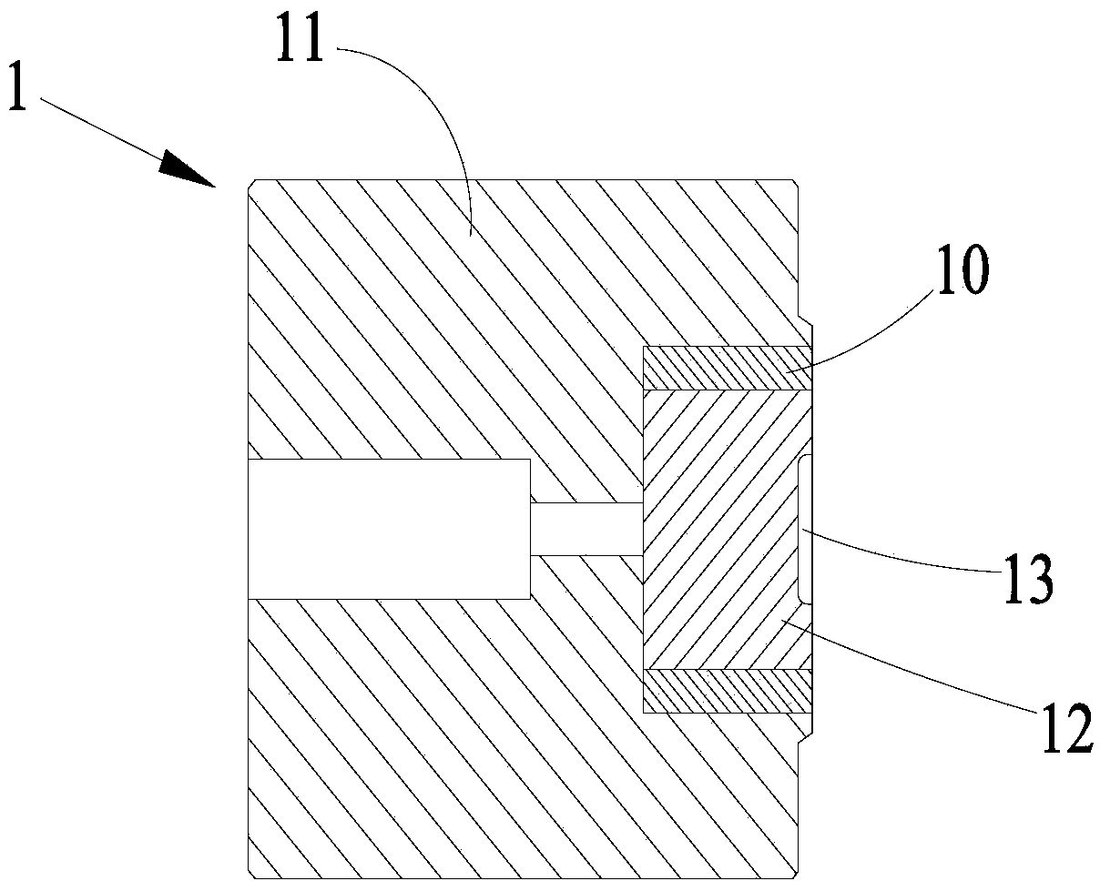 Die structure for hot upset forging of stainless steel bolt