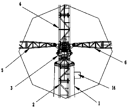 Double-rocker-arm landing holding pole safety power control system