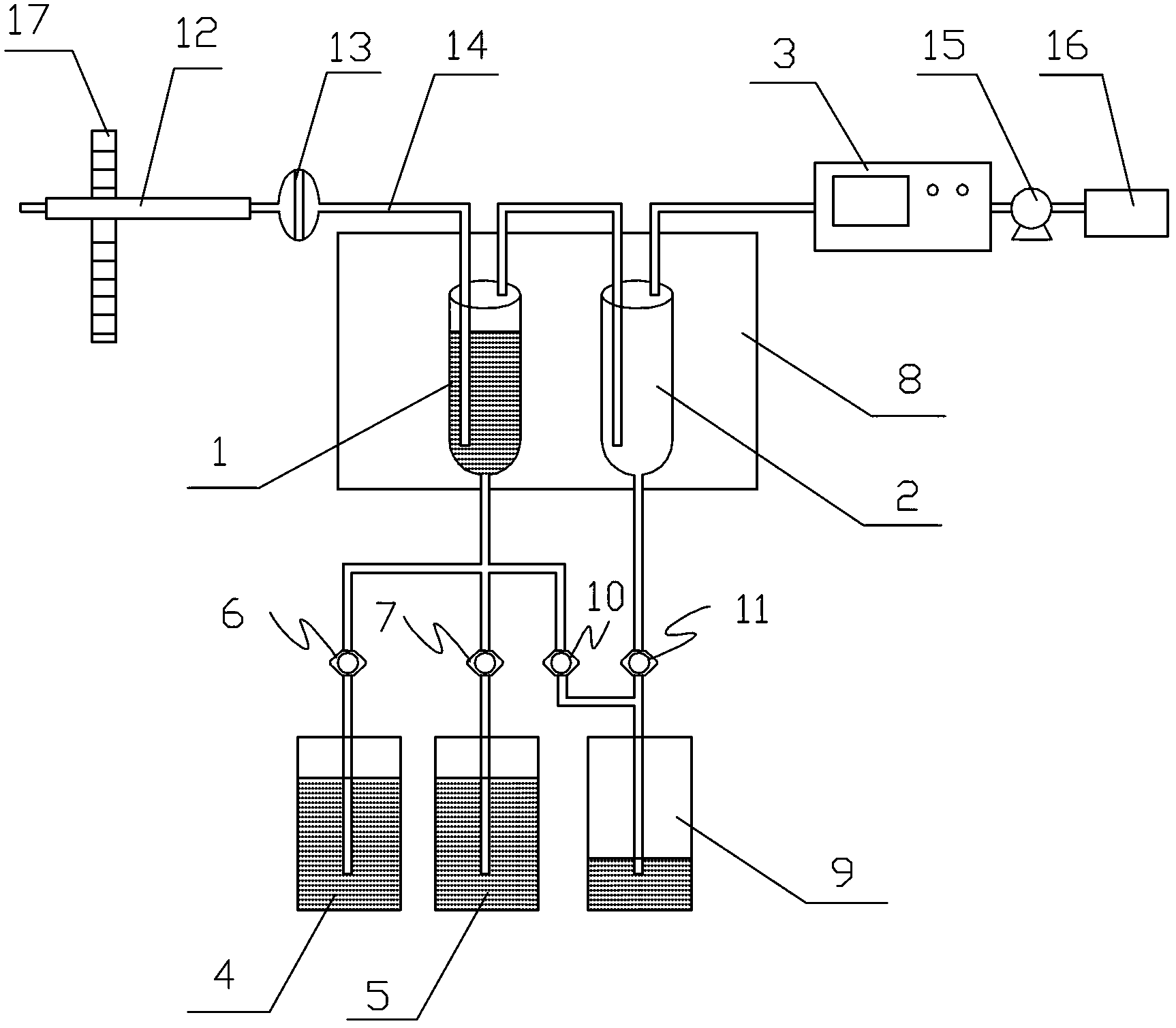 A mercury-containing fumes emission continuous monitoring system and a monitoring method thereof