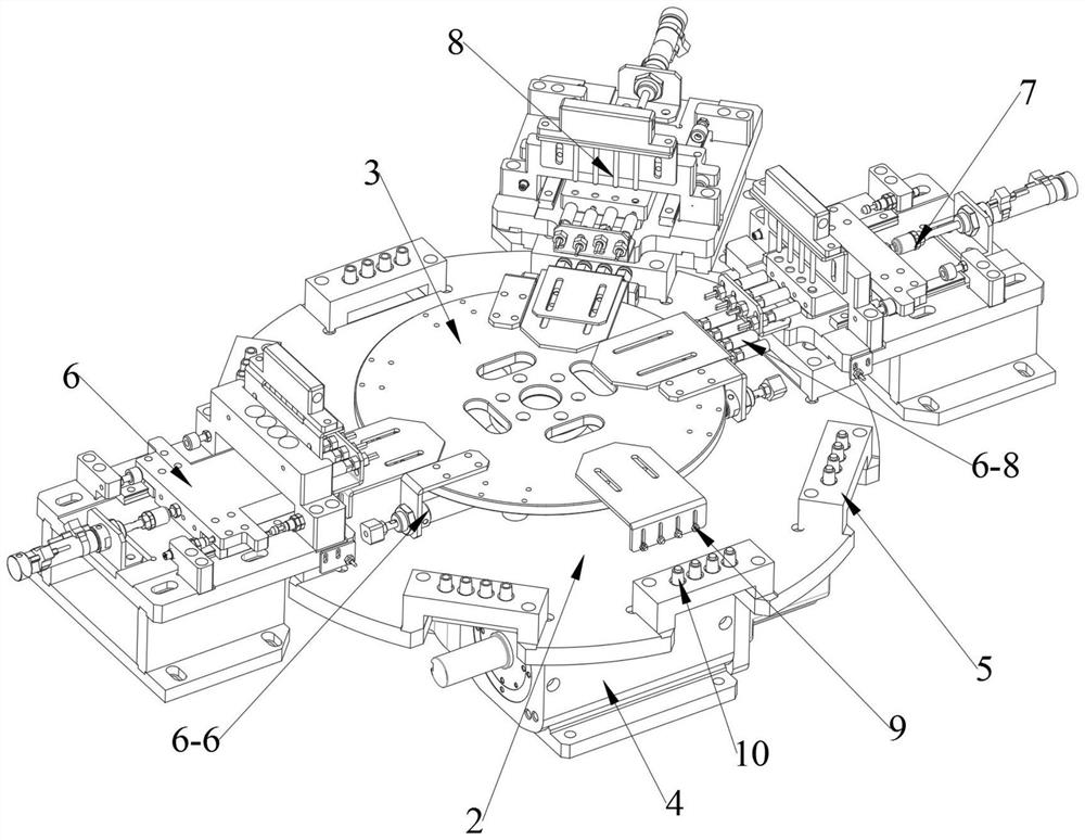 Assembly device and assembly method of a disc-type multi-station poultry water dispenser