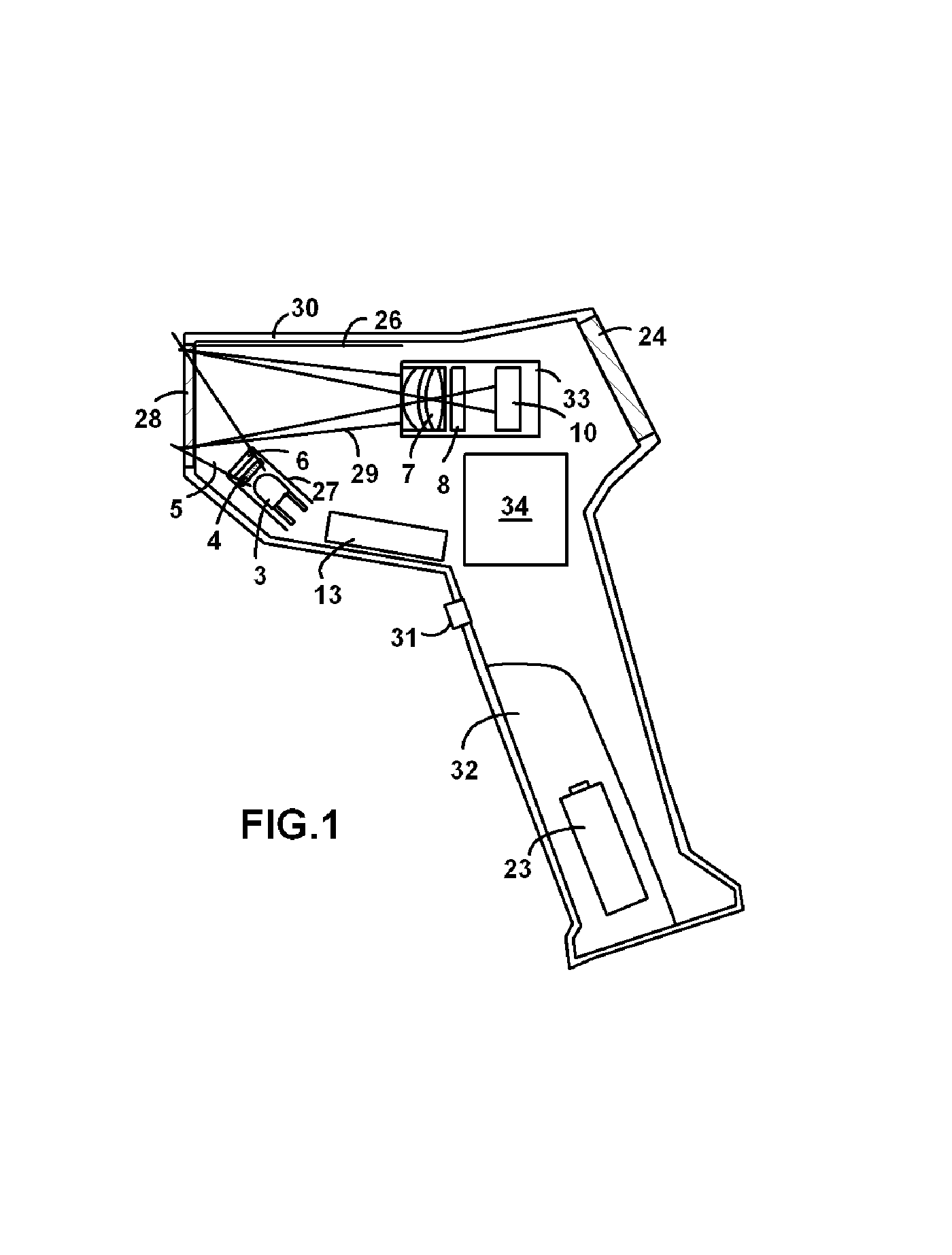 Hand held wireless reading viewer of invisible bar codes