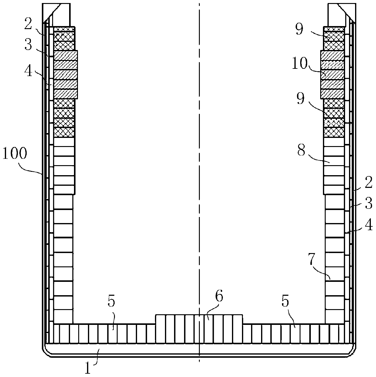 A kind of steel ladle and its masonry method