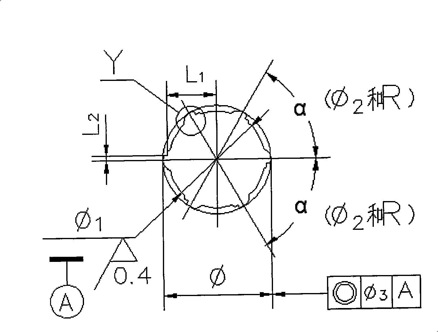 Method for machining special-shaped hole air gage gauge head configuration