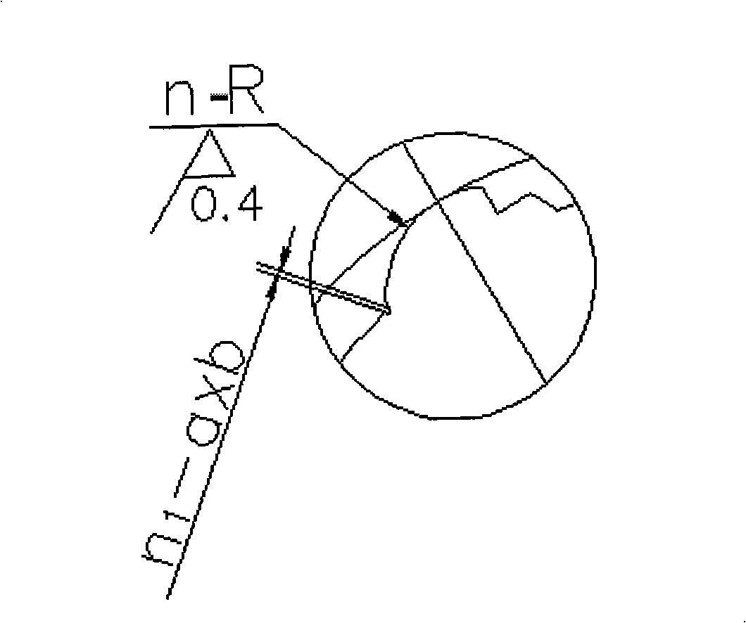 Method for machining special-shaped hole air gage gauge head configuration