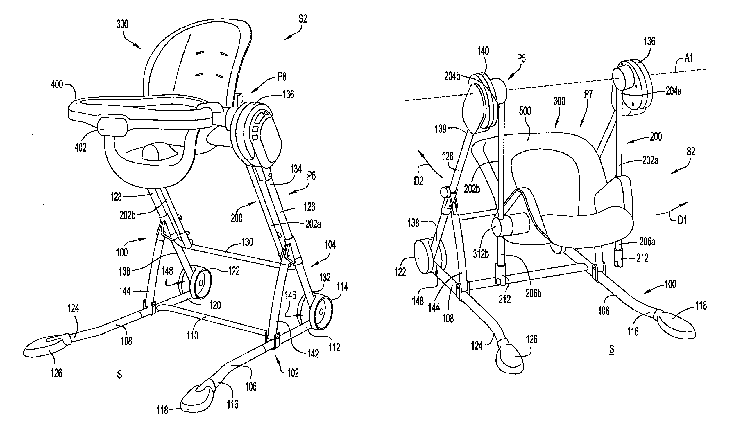 Reconfigurable infant support structure