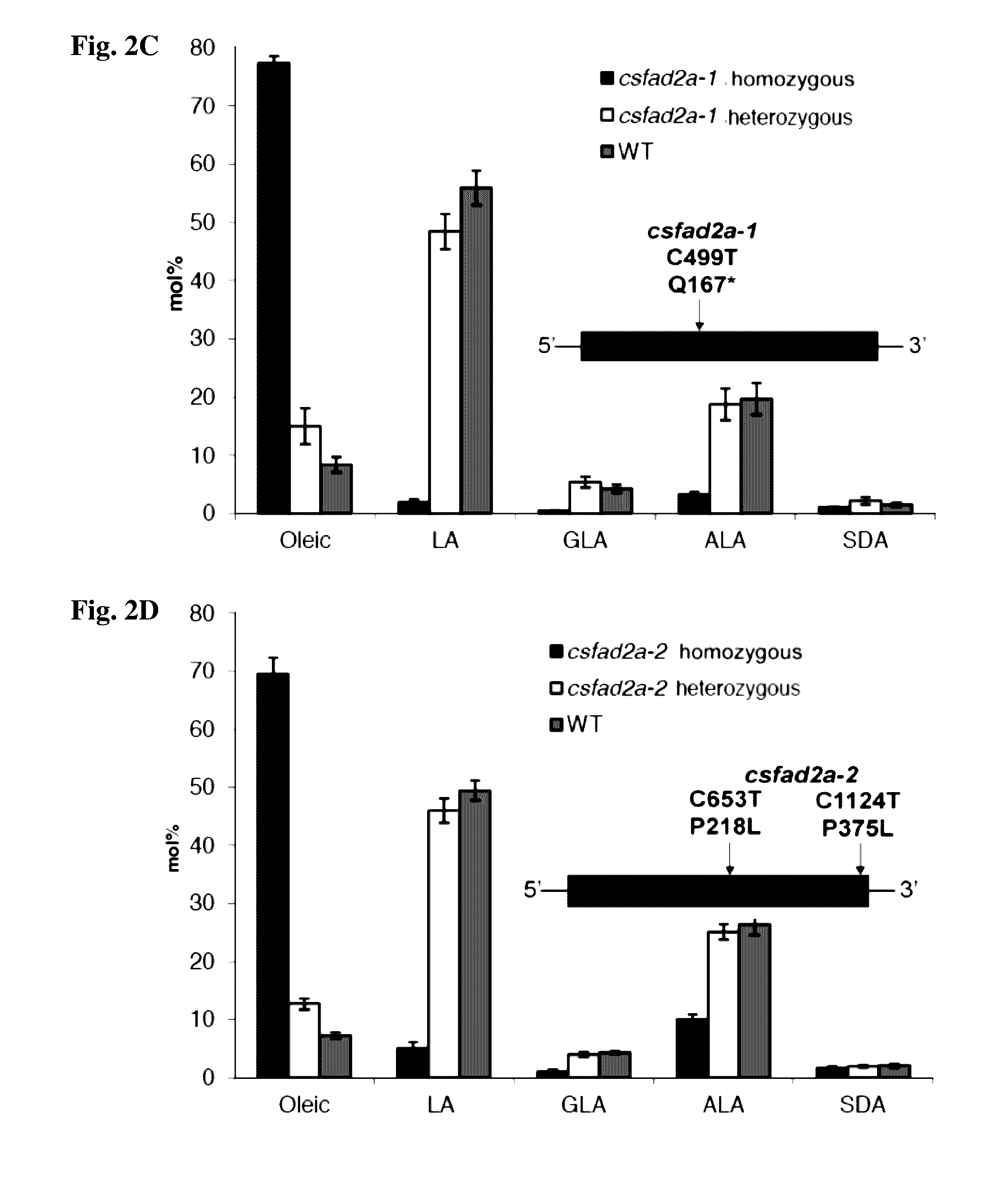 Desaturase nucleic acids and polypeptides