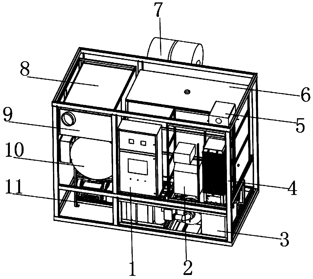 Integrated sewage treatment device