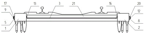 A multi-directional restraint device for ballasted track bed