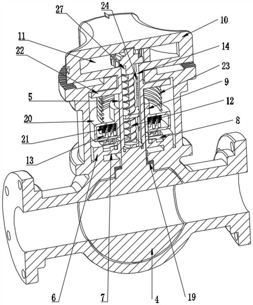 Self-locking positioning anti-return valve