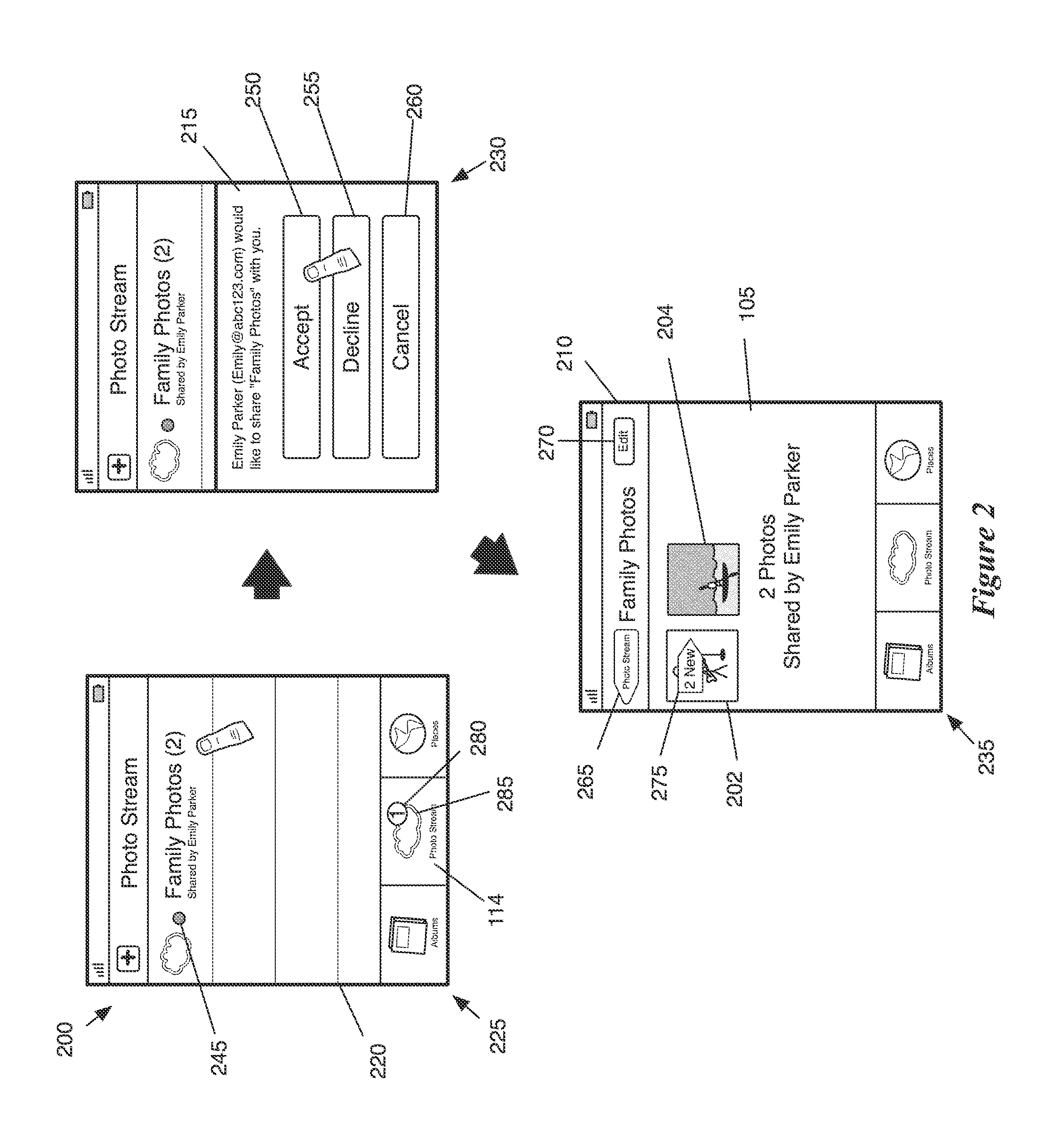 Digital media receiver for sharing image streams