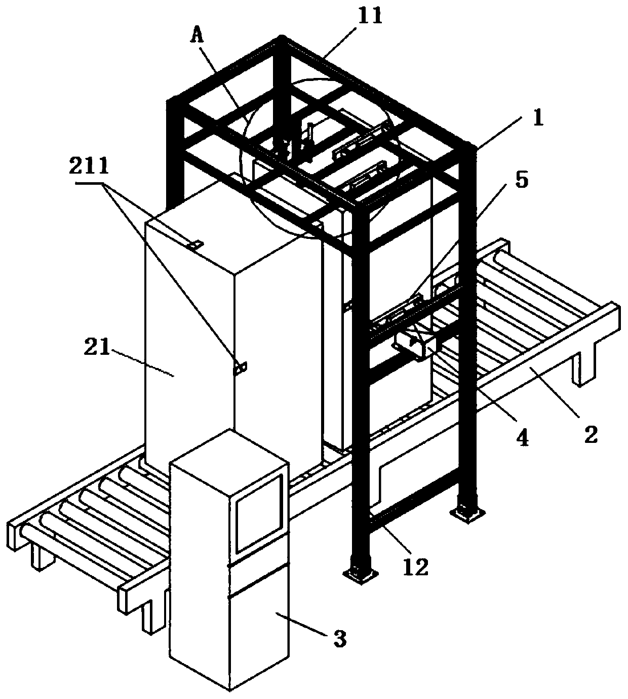 A packaging box label and bar code comparison identification device and method