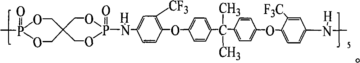 Expansible fire retardant containing fluorine-phosphorus-nitrogen oligomer and preparation method thereof