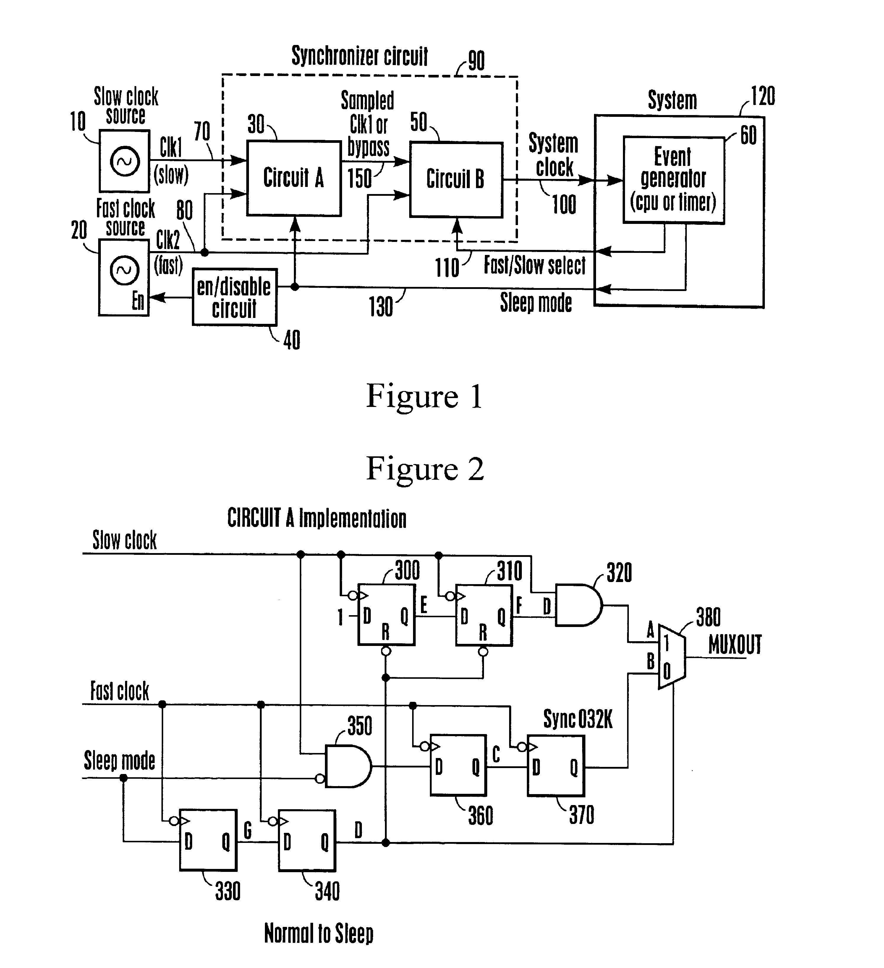 Method and apparatus for quick clock swapping using much slower asynchronous clock for power savings