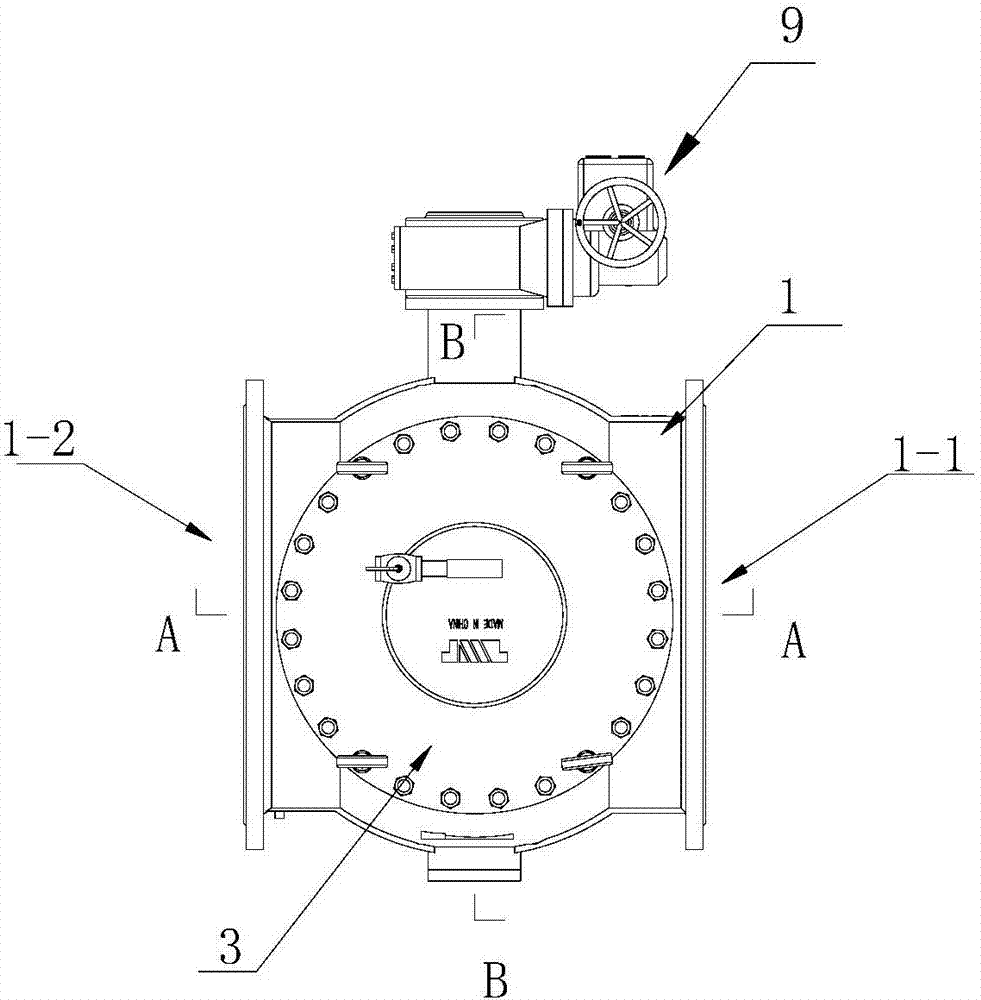 Three-way hemispherical valve based on normal operation and online pressure maintenance of pipeline and maintenance method