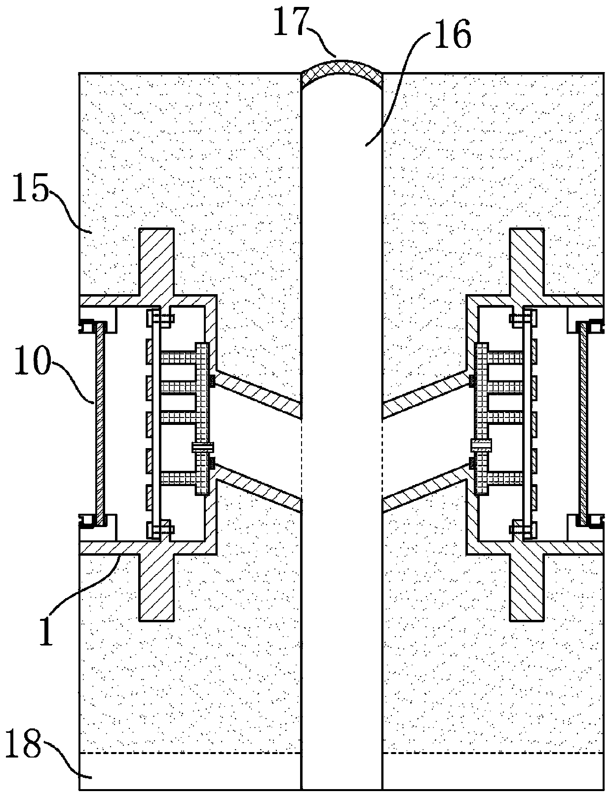 A penetrating and reinforced roadblock pile led lighting device