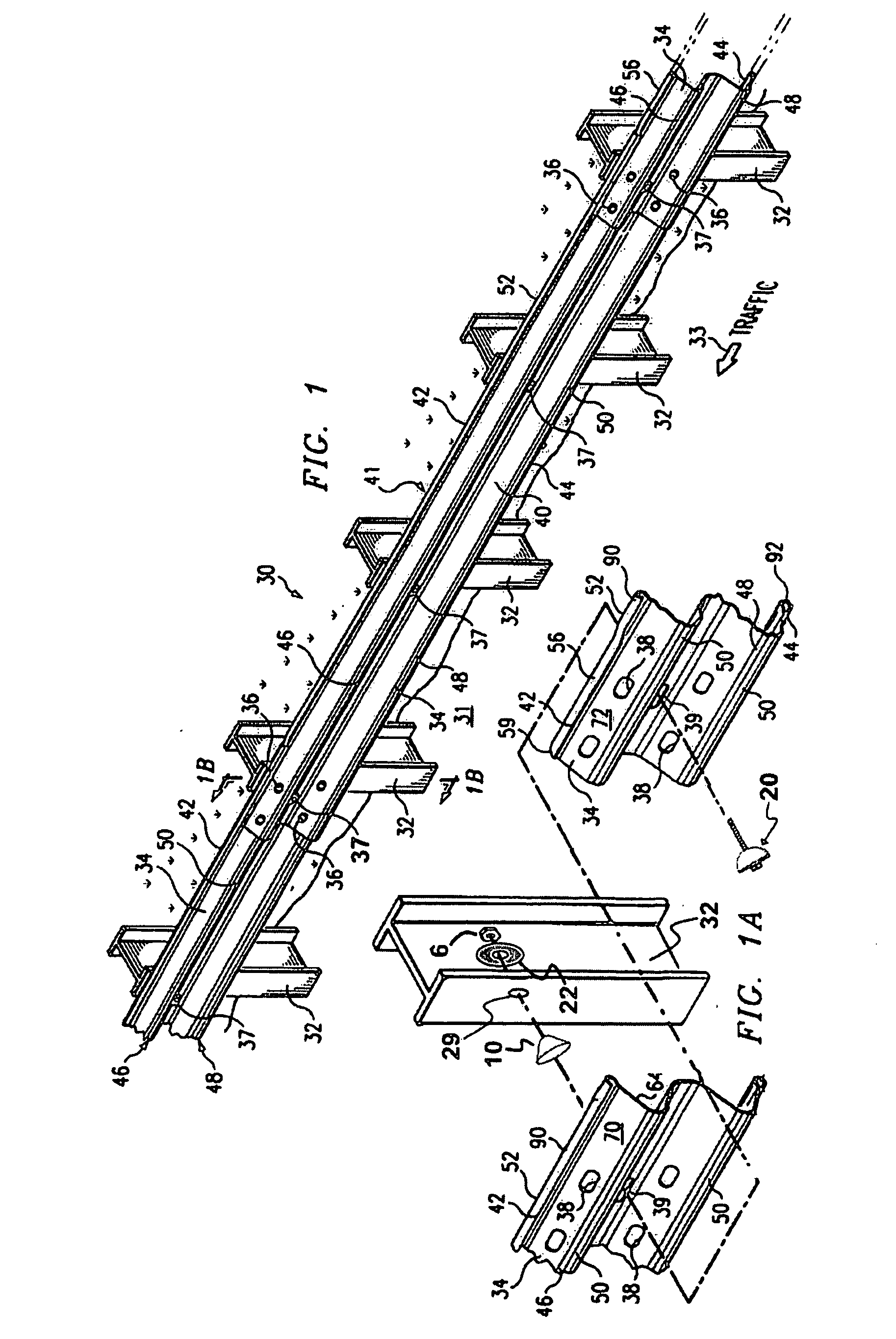 Posts and release mechanism for highway safety structures