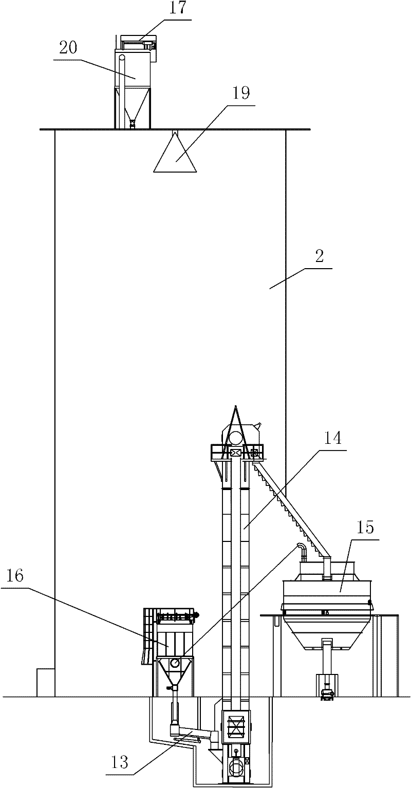 Cement raw meal homogenizing silo