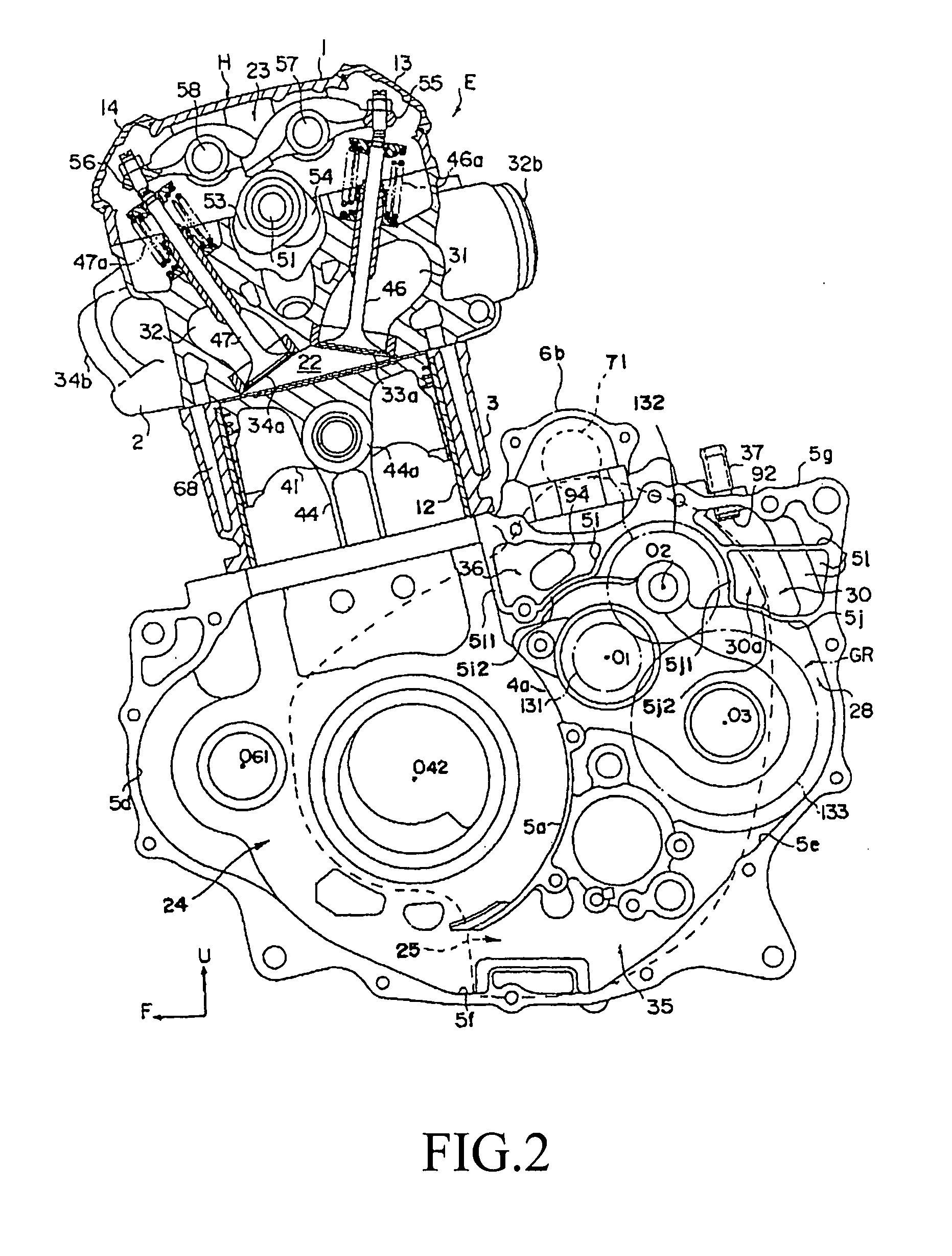 Breather structure for internal combustion engine