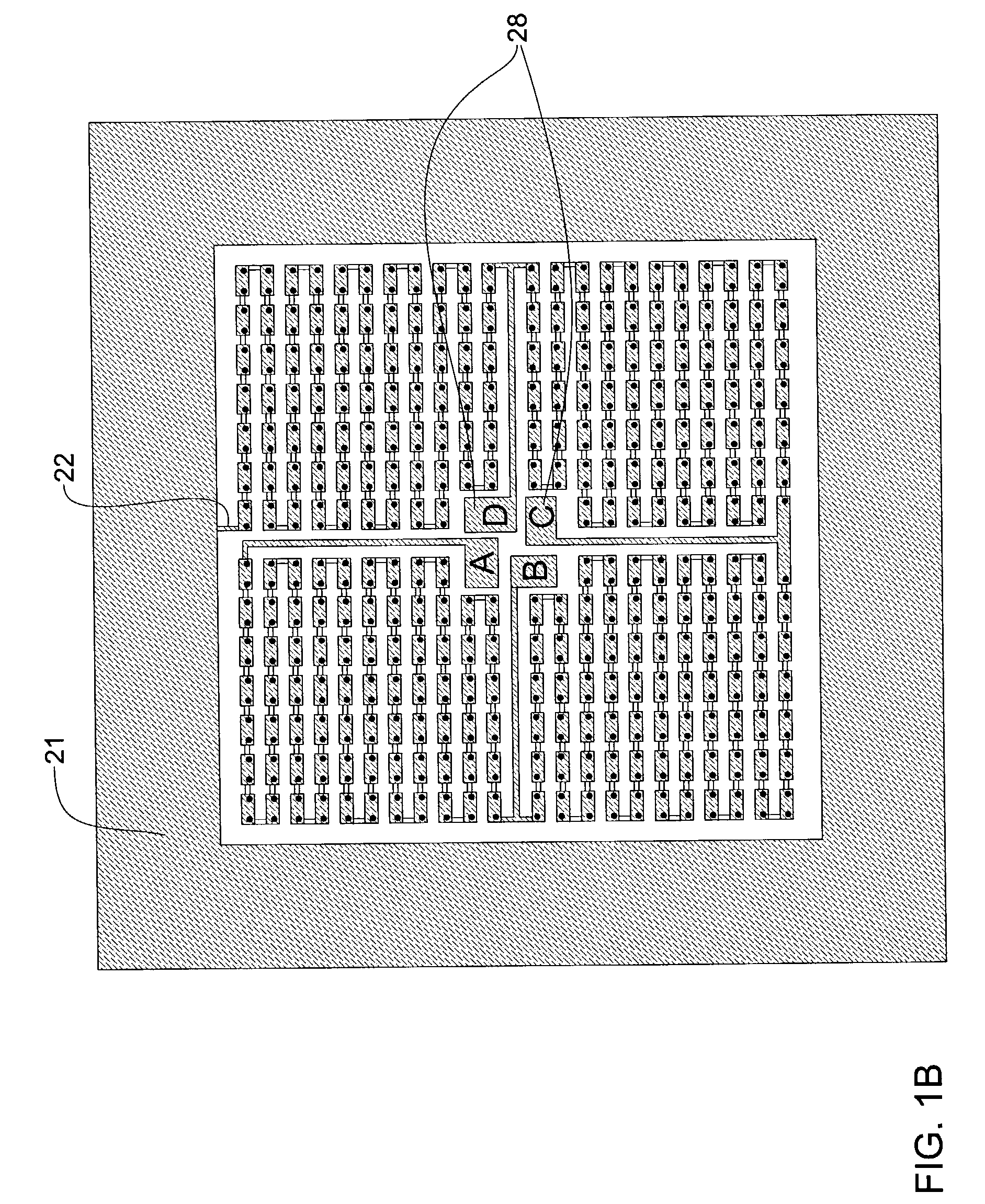 Voltage contrast test structure