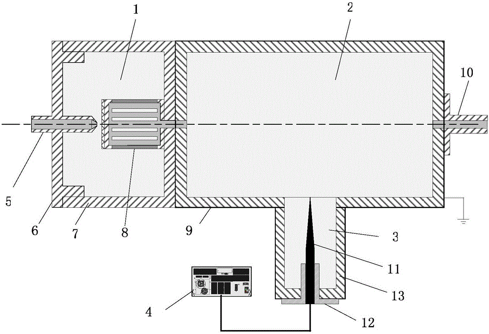 Atmospheric particulate bipolar charging device