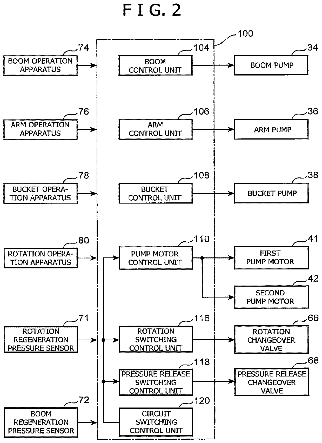 Hydraulic driving apparatus of work machine